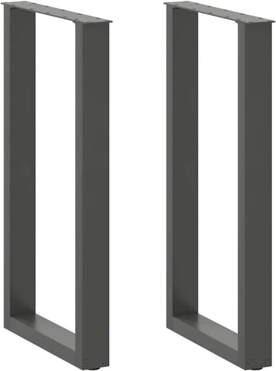 Set van 2 U-vormige Bartafelpoten - Verstelbare Hoogte Stalen Onderstel