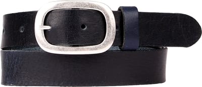 Petrol Industries Riem Dames - Broekriem - Verstelbaar - Leer - Blauw - 85 cm - S