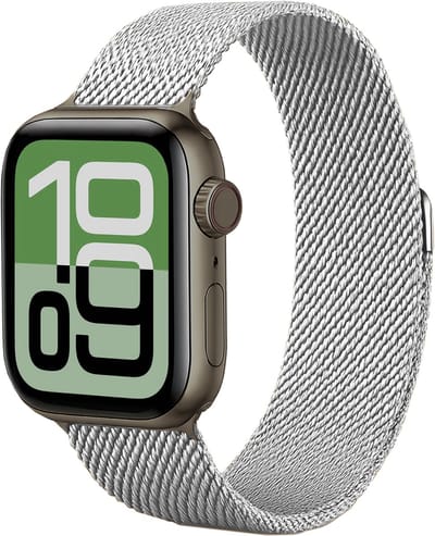 Milanees Bandje Geschikt voor Apple Watch 38/40/41 mm Milanees Bandje - Band Geschikt voor Apple Watch 38/40/41 mm Met Magneetsluiting - Zilver
