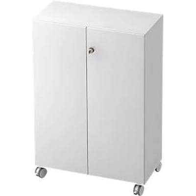 TOPAS LINE rolkast, 3 dossierhoogtes, afsluitbare deuren, wit/wit