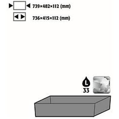 Stawa-R bodemopvangbak voor asecos chemiekasten van de CS- en CX-serie, plaatstaal, B 739 x D 482 x H 112 mm, 33 l