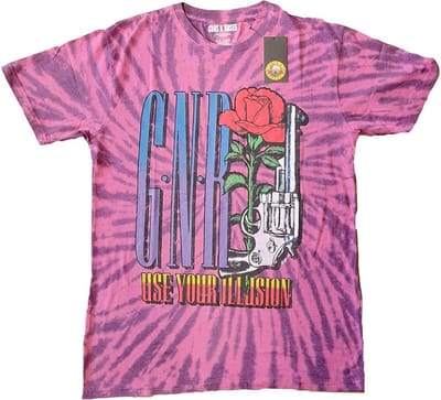 Guns N' Roses - UYI Pistol Heren T-shirt - S - Roze/Paars