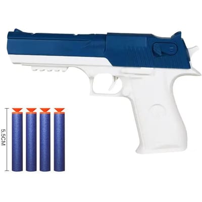 Pistolets Jouets pour Enfants Pistolet en Plastique Pistolet Manuel Jouet Lanceur de Fléchettes en Mousse Modèle de Tir Pour Garçons Filles Jeux d'Extérieur
