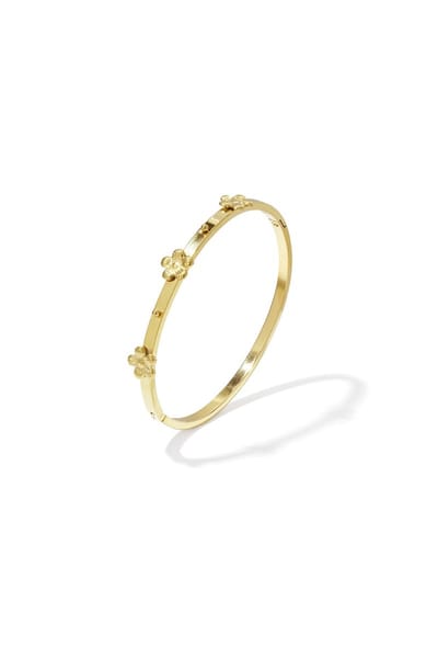 Bangle met bloemdetails