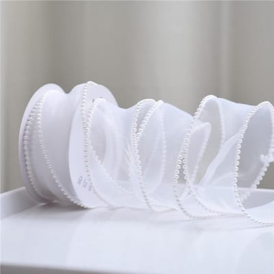 Dailygoods- Organza Lint 3 Rollen - Decoratief Lint - Bruiloft/Verjaardag - Taart/Geschenkverpakking - 4,5 m x 4 cm - Hoogwaardig Polyester - Decoratielint
