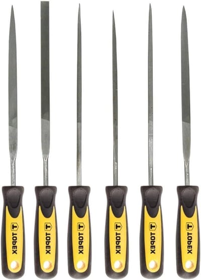 Metaalvijlenset - Precisie vijlen - Materiaal Bewerken - Ergonomische Handgrepen - 6 Delig 150mm - Grijs