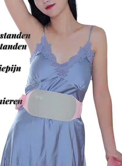 Q-time USB Warmtegordel - Massage Riem 3 standen - Rugpijn, Menstruatie Pijn, Pijnbestrijding Maag en Nieren - Taille Steun - WarmteMassage - USB Rose-Grijs pijnverlichting - warmte en massage gordel - buikriem warmte apparaat