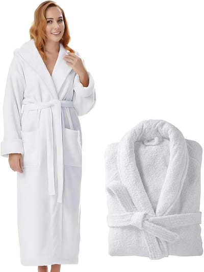 Luxe Katoenen Badjas met Capuchon voor Heren en Dames - Lichtgewicht en Comfortabel Badtextiel