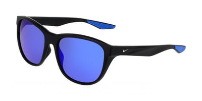 Nike NIKE EXPLORE FLOW IO0101X Matte black / blue mirror 55/17/140 UNISEX Zonnebrillen