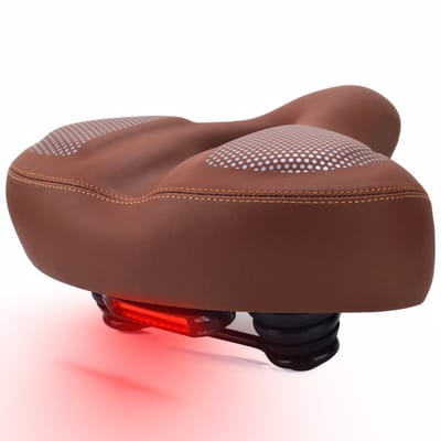 Fietszadelhoezen Gevoerd, Fietszadelkussen Zachte Zadelhoes, Comfortabele Hoezen Waterdicht voor Mountainbikes, Bruin