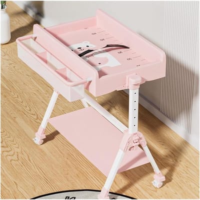 Draagbare verschoontafel - Baby commode - Baby verzorging - Afneembare verpleegtafel - 8.5 kg - Roze