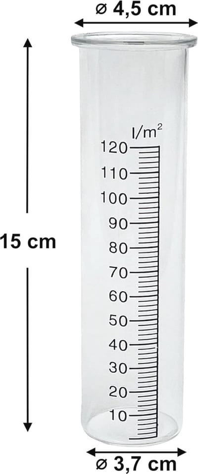 Vervangend Glas voor Regenmeter Klein met Schaalverdeling - Nauwkeurige Regenmeting