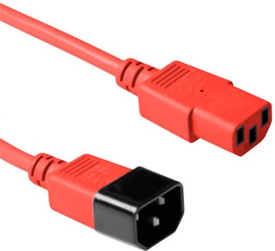 ACT Netsnoer C13 - C14 rood 3 m AK5107