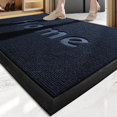 Tapis de sol en caoutchouc simple et moderne en polyester pour hôtel, supermarché, anti-poussière, paillasson d'entrée 60*90cm