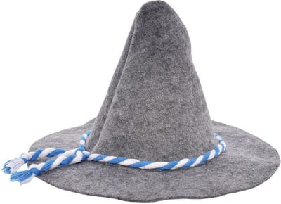 Beierse hoed voor het Oktoberfeest Grijs