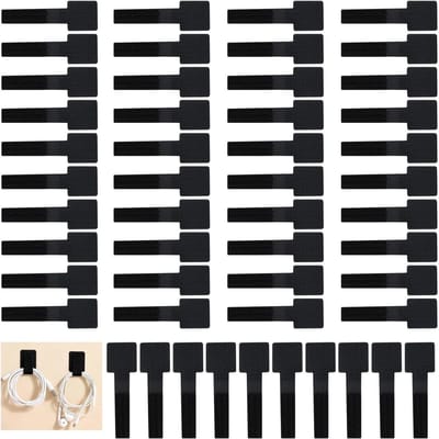 Kabelbeheer voor Bureau, 50 Stuks Hechtdoos Kabelhouders, Herbruikbare Kabelclips, Organiseer Kabels voor Thuis en Kantoor, Elektronica, Zwart
