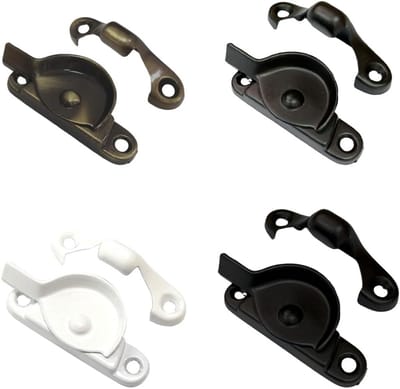 24 Stuks Venster Sjerpslot | Zink Gegoten Raamsluiting Wit 2-7/16 Inch