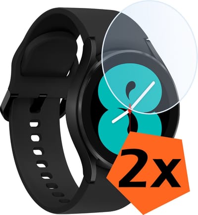 Screenprotector - Geschikt voor Samsung Galaxy Watch 4 40mm Screenprotector Bescherm Glas - Screen Protector Geschikt voor Samsung Watch 4 (40 mm) Screenprotector Tempered Glass - 2 PACK