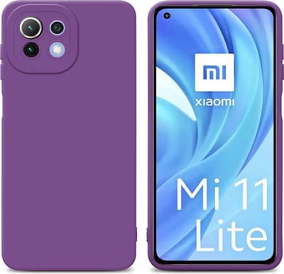 Cadorabo Hoesje geschikt voor Xiaomi Mi 11 LITE (4G / 5G) / 11 LITE NE in FLUID MAT PAARS - Beschermhoes gemaakt van flexibel TPU silicone Cover Fluid Case