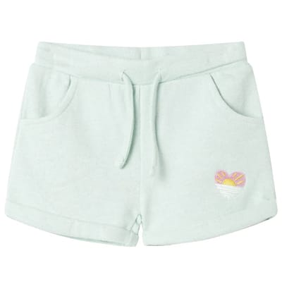 vidaXL Kindershorts met trekkoord 128 gemengd lichtmintkleurig
