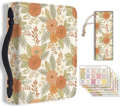 Dailygoods- Bijbelhoes met Bladwijzer - PU-lederen Opbergzak - Draagboekenkast met Handvat - Rits - Duurzaam - Afmetingen 28,5x20,5x5,9 cm - Boekentas