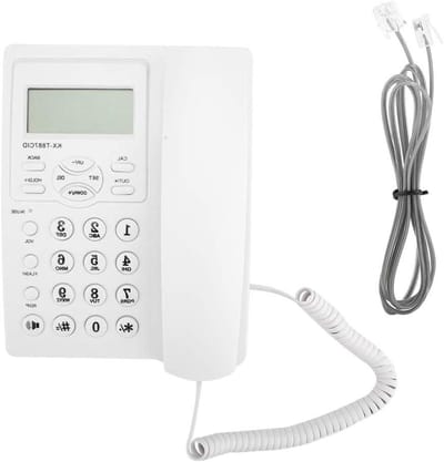 Vaste Telefoon - Kantoor Telefoon - Duidelijke Gesprekken - Handsfree Functie - 21 cm - Wit