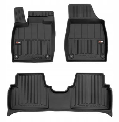 Frogum 3D Rubberen Vloermatten Set – Geschikt voor VOLKSWAGEN ID.3 vanaf 2019 – 3-delig (Inclusief doorlopende mat achterzijde) – TPE Premium Kwaliteit – Extra Hoge Rand 6 cm – Geurloos – Zwart