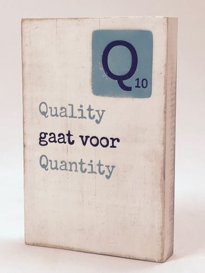 Tekstblok 10x15 2 cm dik Quality