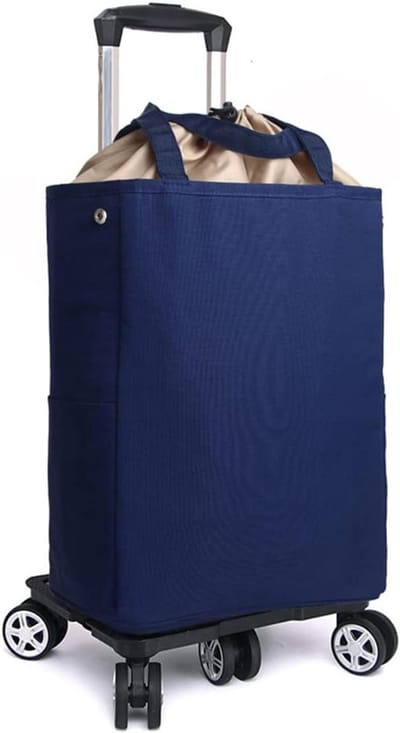 Boodschappentrolley - Winkelwagen - Boodschappen vervoeren - Trapklimmend ontwerp - 20 kg capaciteit - Grijs