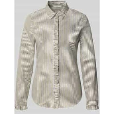 Slim fit overhemdblouse met 3/4-mouwen