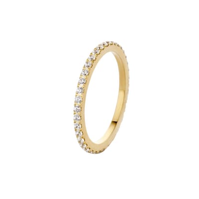 Melano friends Sade cz ring - Goudkleurig + Crystal - Dames - Maat 52
