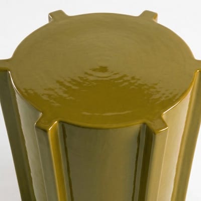 Bijzettafel Avion Oker Rond MDF - Voorgemonteerd