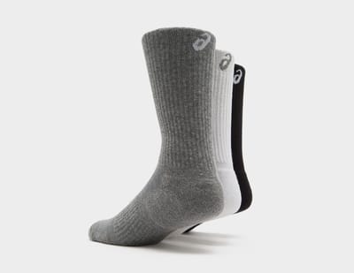 Asics 3 Pack Crew Sock Sokken Unisex - Zwart - Maat 39 - 42 - Katoen