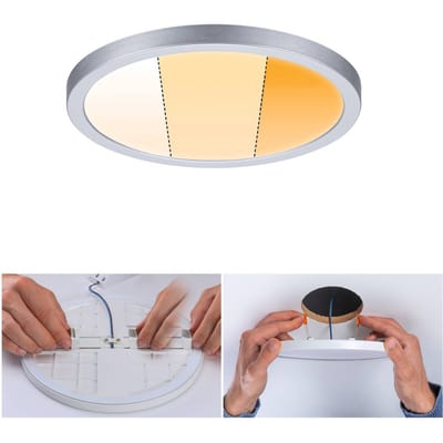 VariFit LED-inbouwpaneel Dim to Warm Areo IP44 rond 175 mm 13W 1200lm 3 Step Dim to warm Chroom mat dimbaar