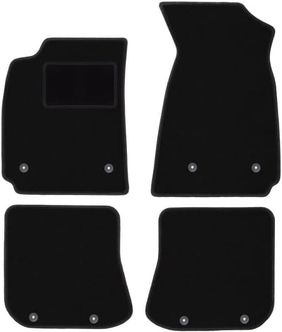 Zwarte veloursmatten voor: Audi A4 B5 sedan, stationwagen, avant (1995-1999)
