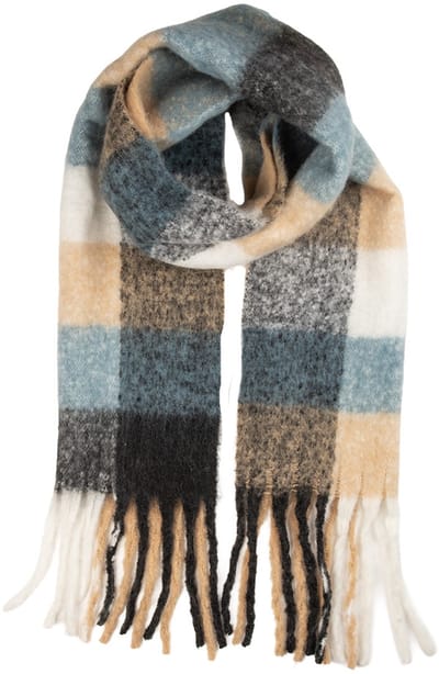 Clayre & Eef Wintersjaal Dames 38x200 cm Beige Textiel