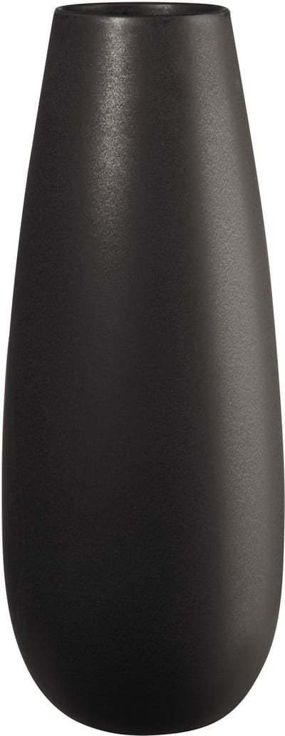 ASA Selection ease Vaas Black Iron, bloemenvaas, vloervaas, decoratieve vaas, aardewerk, matzwart, H 45 cm, 92031174