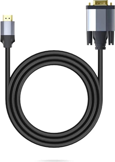 DrPhone HNV3 HDMI mannelijk naar VGA mannelijk D-SUB 15 Pin M/M Adapter – Converter - Kabel 1080P – Geschikt voor Laptop, PC, TV Box naar VGA Monitoren, Projectoren, TV – 2M