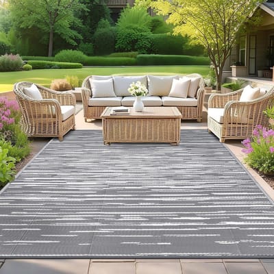 Buitentapijt 180 x 270 cm - Waterdicht, UV-bestendig en Reversible Tuinmat voor Camping en Picknick