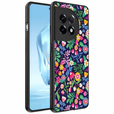 Geschikt voor OnePlus 12 Telefoonhoesje met bloemen opdruk - TPU backcover case flower design - Smartphonica geschikt voor OnePlus 12