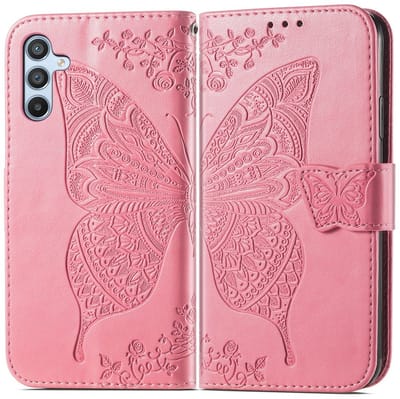 Coverup Hoesje - Geschikt voor Samsung Galaxy A36 Hoesje - Coverup Vlinder Book Case - Roze