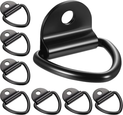 longziming -Set van 8 D-Vormige Bevestigingsogen - Bevestigingshaken voor Aanhangers, Vrachtwagens en Voertuigen
