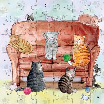 Puzzel wenskaart - Animal Friends - Wenskaart met Puzzel - JPC038- Cats