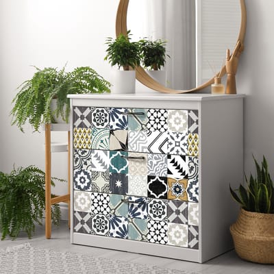 Decoratieve meubelstickers - 30 authentieke Thonila cementtegel meubelstickers - 30 stickers 20x20cm