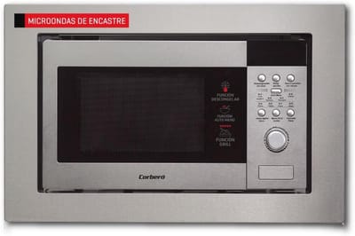 Inbouwmagnetron 20 liter RVS met Grill en Automenu - 800W