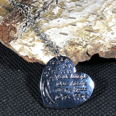 GoedeDoelen.Shop | Ketting Your Wings Were Ready But My Heart Was Not | Herdenkingsketting | Gedenk Ketting | Dierenwelzijn | Cadeau | Herinnering | Wellness-House