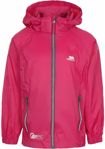 Trespass kinderregenjas Qikpac X - Unisex kinderjas die je kunt opvouwen Tp75 Cassis
