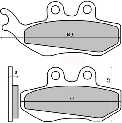 rms remblokje voor motor sachs 125 zx 1997 tot 2002 660 / av nieuw
