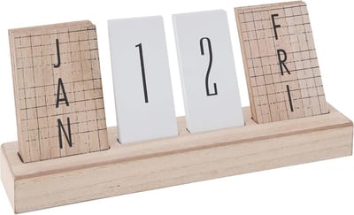 Eeuwige kalender tafelkalender houten permanente kalender voor thuis en kantoor