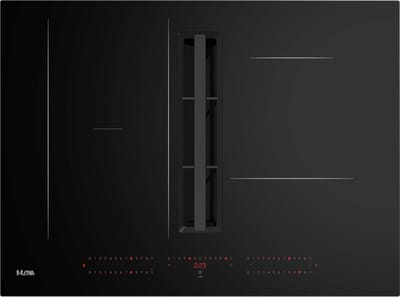 ETNA AKI870ZT - Inductiekookplaat - Zwart - 80 cm - Keramisch - 4 zone(s) Inbouw afzuigkap - 10 snelheden - Naloopstand - Light & Slide bediening - Light & Slide bediening